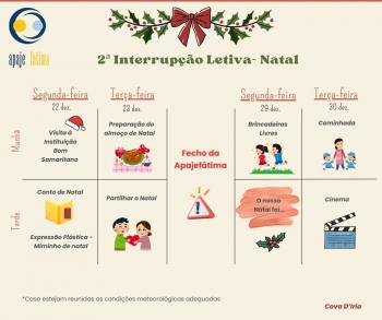 2ª Interrupção Letiva 2025/2026- Natal 